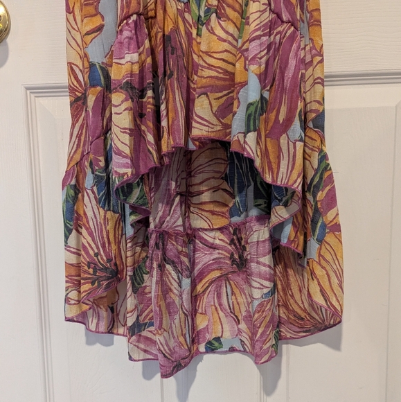 Tropical flower spaghetti strap dress size L - Picture 5 of 6